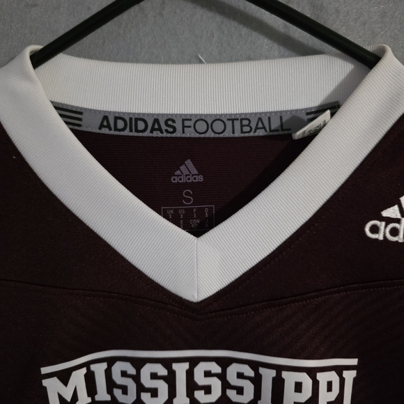 Adidas Mens #1 Mississippi State Bulldogs Maroon Football Jersey Size Small - Picture 2 of 12